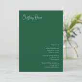 Moderne Kerstmis | Green Dinner Party Kaart (Staand voorkant)