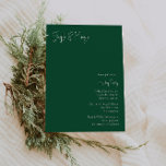 Moderne Kerstmis | Green Jingle en Mingle Kaart<br><div class="desc">Deze moderne kerst | groene tong en unieke uitnodiging is perfect voor uw minimalistische shabby-chic boho-groene en witte feestdag. De minimale witte handgeschreven kalligrafie is delicaat en robuust, terwijl het klasje en elegant blijft. U zult vinden dat alles over dit product editable is, zodat voel vrij om afbeeldingen of meer...</div>