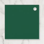 Moderne Kerstmis | Green Square Family Gift Label (Achterkant)