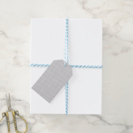 Moderne Kerstmis Grijs Patroon Cadeaupapier Cadeaulabel