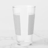Moderne Kerstmis Grijs Patroon Cadeaupapier Glas (Links)