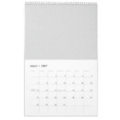 Moderne Kerstmis Grijs Patroon Cadeaupapier Kalender (Mar 2027)