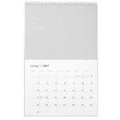 Moderne Kerstmis Grijs Patroon Cadeaupapier Kalender (Jan 2027)