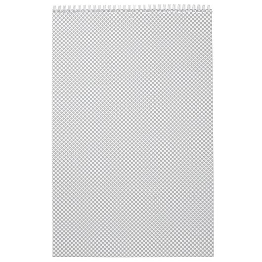 Moderne Kerstmis Grijs Patroon Cadeaupapier Kalender (Hoes)