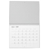 Moderne Kerstmis Grijs Patroon Cadeaupapier Kalender (Mar 2027)