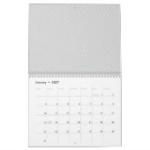 Moderne Kerstmis Grijs Patroon Cadeaupapier Kalender (Jan 2027)