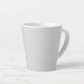 Moderne Kerstmis Grijs Patroon Cadeaupapier Latte Mok (Rechterhoek)