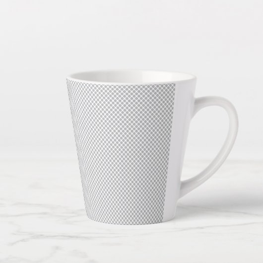 Moderne Kerstmis Grijs Patroon Cadeaupapier Latte Mok (Rechts)