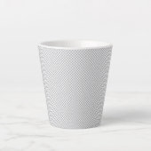 Moderne Kerstmis Grijs Patroon Cadeaupapier Latte Mok (Voorkant)