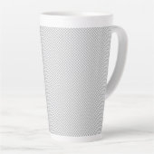 Moderne Kerstmis Grijs Patroon Cadeaupapier Latte Mok (Rechterhoek)