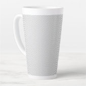 Moderne Kerstmis Grijs Patroon Cadeaupapier Latte Mok (Linkerhoek)