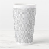 Moderne Kerstmis Grijs Patroon Cadeaupapier Latte Mok (Voorkant)