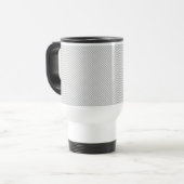 Moderne Kerstmis Grijs Patroon Cadeaupapier Reisbeker (Voorkant links)