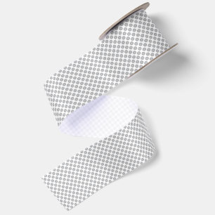 Moderne Kerstmis Grijs Patroon Cadeaupapier Satijnen Lint