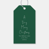 Moderne Kerstmis | Groene familieboom CadeauLabels (Voorkant)
