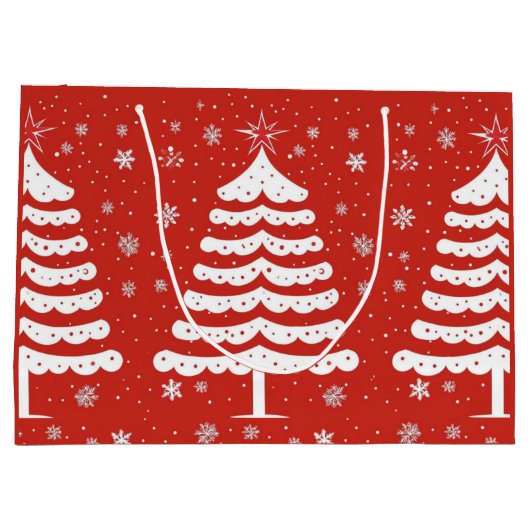 Moderne Kerstmis Groot Cadeauzakje (Achterkant)