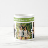 Moderne Kerstmis Grootouders 3 Foto's Koffiemok (Center)