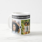 Moderne Kerstmis Grootouders 3 Foto's Koffiemok (Voorkant links)