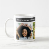 Moderne Kerstmis Grootouders 3 Foto's Koffiemok (Links)