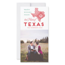 Moderne Kerstmis-hartslag van Texas Photo Greeting