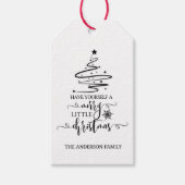 Moderne Kerstmis... heb jezelf een beetje gegeneer Cadeaulabel (Voorkant)