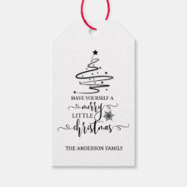 Moderne Kerstmis... heb jezelf een beetje gegeneer Cadeaulabel