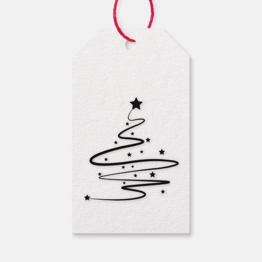 Moderne Kerstmis... heb jezelf een beetje gegeneer Cadeaulabel (Achterkant)