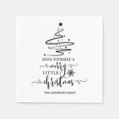 Moderne Kerstmis... heb jezelf een beetje gegeneer Servet (Voorkant)