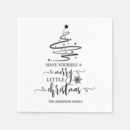 Moderne Kerstmis... heb jezelf een beetje gegeneer Servet (Voorkant)