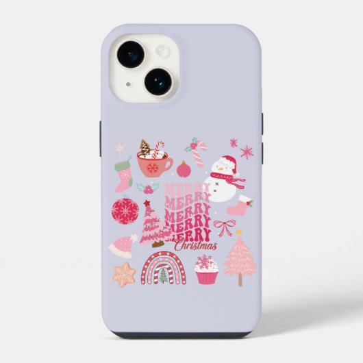 Moderne Kerstmis iPhone Hoesje (Achterkant)