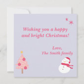 Moderne Kerstmis Kaart (Achterkant)