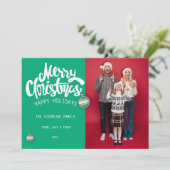 Moderne Kerstmis Kaart (Staand voorkant)