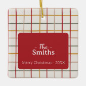 Moderne Kerstmis Keramisch Ornament (Voorkant)