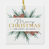 Moderne Kerstmis Keramisch Ornament (Voorkant)