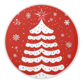 Moderne Kerstmis Keramische Knop (Voorkant)