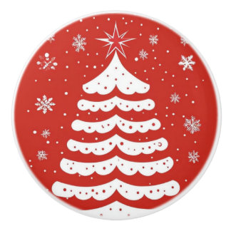 Moderne Kerstmis Keramische Knop