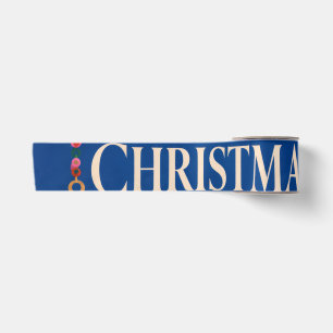 Moderne Kerstmis, Kerkelijke Kersttypografie Satijnen Lint