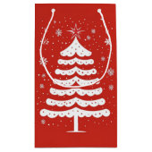 Moderne Kerstmis Klein Cadeauzakje (Achterkant)