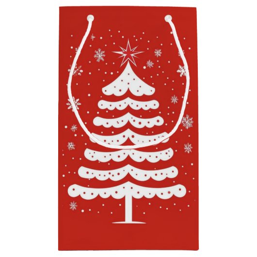 Moderne Kerstmis Klein Cadeauzakje (Achterkant)