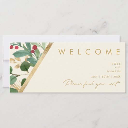 Moderne Kerstmis | Koptekst van de Cream Seat Char (Achterkant)