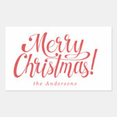 Moderne Kerstmis Kostuumstickers Rechthoekige Sticker (Voorkant)