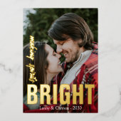 Moderne Kerstmis Making Sprits Bright Folie Feestdagenkaart (Voorkant)