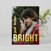 Moderne Kerstmis Making Sprits Bright Folie Feestdagenkaart (Staand Voorkant)