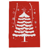 Moderne Kerstmis Medium Cadeauzakje (Voorkant)