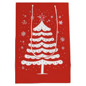 Moderne Kerstmis Medium Cadeauzakje (Achterkant)