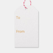 Moderne Kerstmis Merry Christmas Geruite Gift Tag Cadeaulabel (Achterkant)
