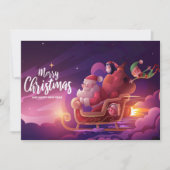 Moderne kerstmis met kerstmis feestdagenkaart (Voorkant)