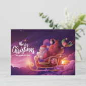 Moderne kerstmis met kerstmis feestdagenkaart (Staand voorkant)