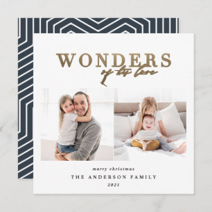 Moderne kerstmis met religieuze gouden geometrisch feestdagenkaart