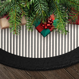 Moderne Kerstmis met Zwarte Strepen Kerstboom Rok